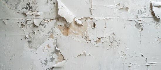 Old wall with chipped paint - obrazy, fototapety, plakaty