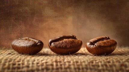 Naklejka premium Coffee beans on sack 