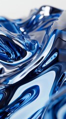 Abstract blue metallic background, sleek texture, direct view, modern feel,  - obrazy, fototapety, plakaty