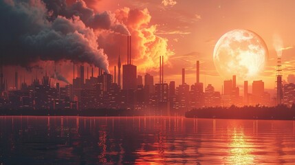 Fototapeta premium Global Warming VS Climate Change. Planet earth ,ecology concept, global warming concept, the effect of environment climate change. 