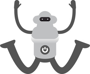 Robot Character Jumping
