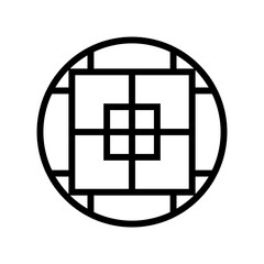 Obraz premium Korean traditional symbol. the classic palace pattern design. Ethnic culture elements.