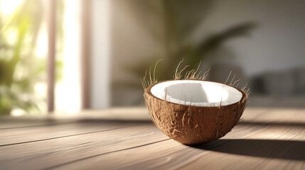 Presenting a Coconut: Tropical Delight in Focus