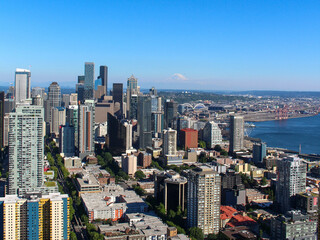 Seattle, Washington. Pacific Northwest, City, Sounds, Water, Mt Rainier