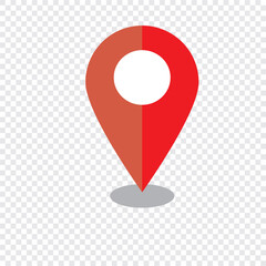 Map pointers. Vector isolated elements. Location navigation icon. Vector outline illustration. Geo location point.
