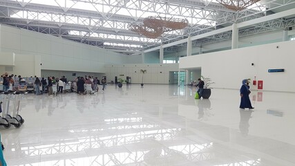 Banjarbaru, Indonesia - November 30, 2023: The departure lounge at Syamsudin Noor International...