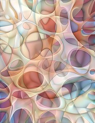 abstract bone structure, artistic background banner, pastel colors, geometric shapes illustration
