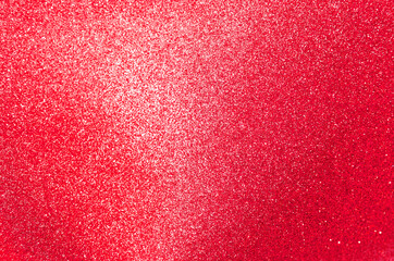 Abstract blurred red glitter texture background, shiny red glitter background