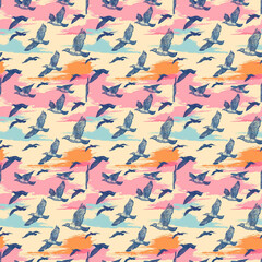 Flying bird patterns, bird background, birds, bird watching, bird watchers, gift for bird lovers