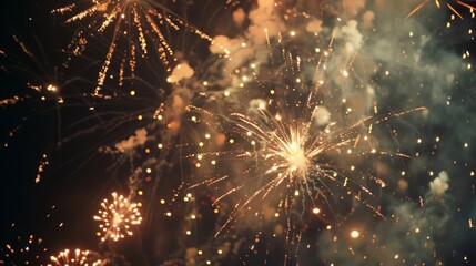 A symphony of sounds fills the air as cheers and shrieks of excitement mingle with the crackling of fireworks.