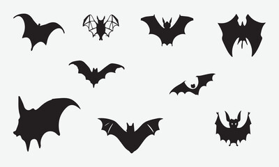 illustration Bats icon Design EPS 10 And JPG