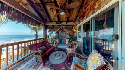 Beach Bungalow Transport yourself to a cozy seaside hideaway complete with a charming Tiki Hut swaying palms and a postcardworthy . .