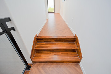 Timeless design Bright colored wooden colored stairs made from maple wood