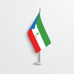 Equatorial Guinea table flag icon isolated on light grey background.