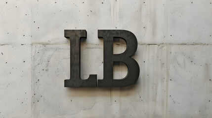 Representation of 'LB' Abbreviation and '600' Figure in a Minimalist Design