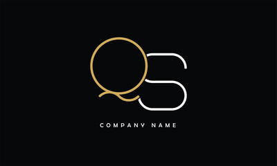 QS, SQ, Q, S Abstract Letters Logo Monogram