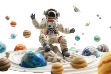 Space Technology: Technology related to space exploration. People are interested in the secrets of the universe and the technology that will help humans travel to other planets, Isolated on a transpar