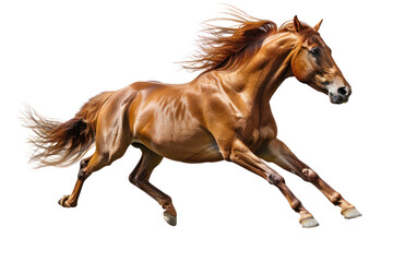 Obraz na płótnie Canvas running Arabian horse, Isolated on a transparent background.