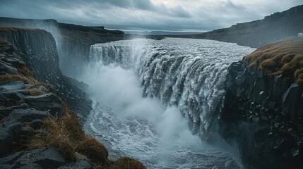 Dettifoss Arctic Majesty, Capture the stark beauty and raw power of Dettifoss, Europe's most...