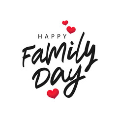Poster design to strengthen family values and draw attention to family problems. Happy Family Day. Vector illustration - obrazy, fototapety, plakaty
