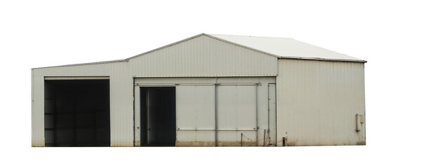 white farm warehouse isolated transparent png © NuFa Studio