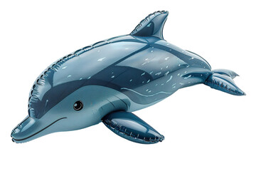inflatable dolphin for swimming in the pool on a white background PNG - obrazy, fototapety, plakaty