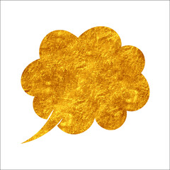 glistering gold foil chat bubble