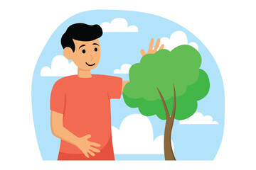 Happy Earth Day Flat Illustration