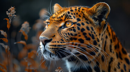 Leopard's Gaze Predatory Focus Dusk Africa Safari Majestic Wildlife Travel
