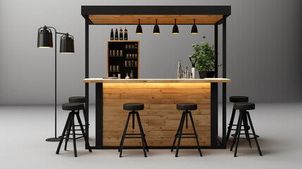 minimal Modern Cargo Container Bar Cafe is made from Shipping Containers