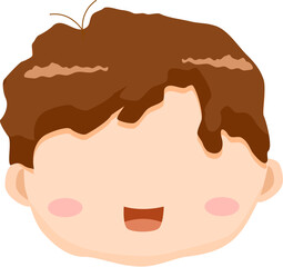 cute head character boy