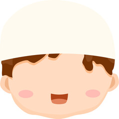 cute head character boy