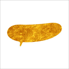 glistering gold foil chat bubble