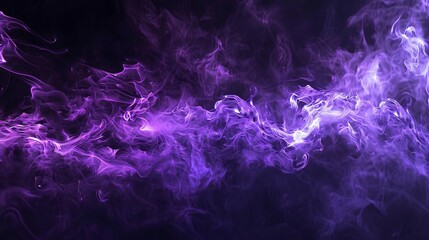 Fototapeta na wymiar Eerie dark purple smoke billowing outwards from void, creating spooky Halloween backdrop with mysterious glowing effect