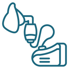 Inhalation Mask Icon Element For Design