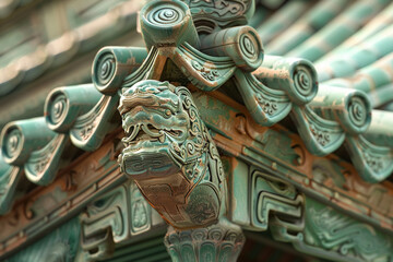 Fototapeta na wymiar Temple in ultra-detail, close-up, high clarity.