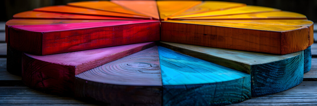 gift box on a wooden background 3d image ,
Crafted from wood and painted in vibrant hues
