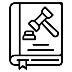 Law Book Icon Element For Design