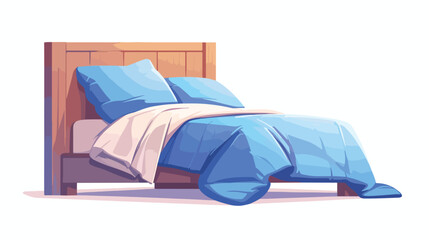 Illustration of bed on a white background 2d flat c