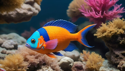 Fototapeta na wymiar Fish in aquarium.
