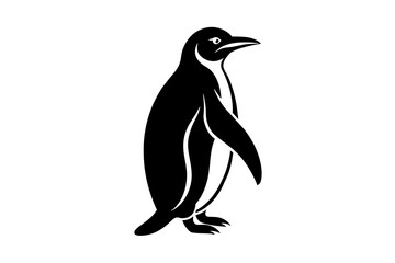 penguin silhouette isolated on white