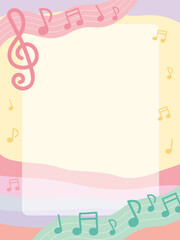 Musical note background illustration