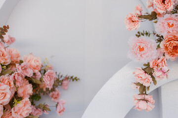 wedding decoration flower backdrop, colorful backgroundใ