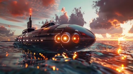 The submarine of the future at sea