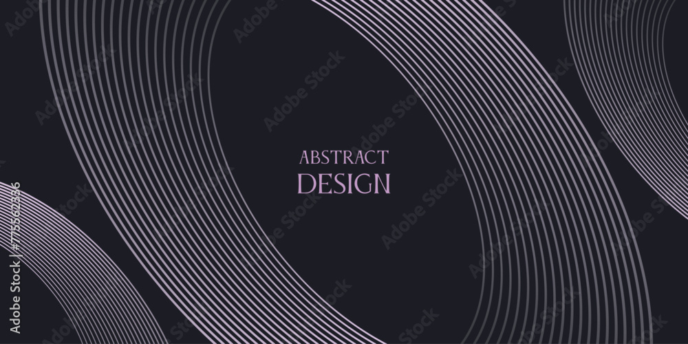 Wall mural abstract background with lines futuristic texnology background with colored energy lines