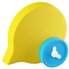 3D Icon Chat History Illustration