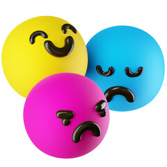 3D Icon Emoticons Illustration