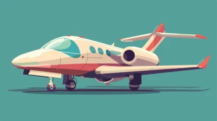 Rolgordijnen Isolated jet plane cartoon illustration 2d flat car © Mishi