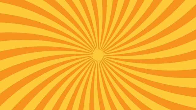 Yellow comic background with rotating animation