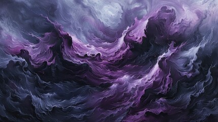 In the realm of a timeless era, waves of melody intertwine with hues of mauve and charcoal.